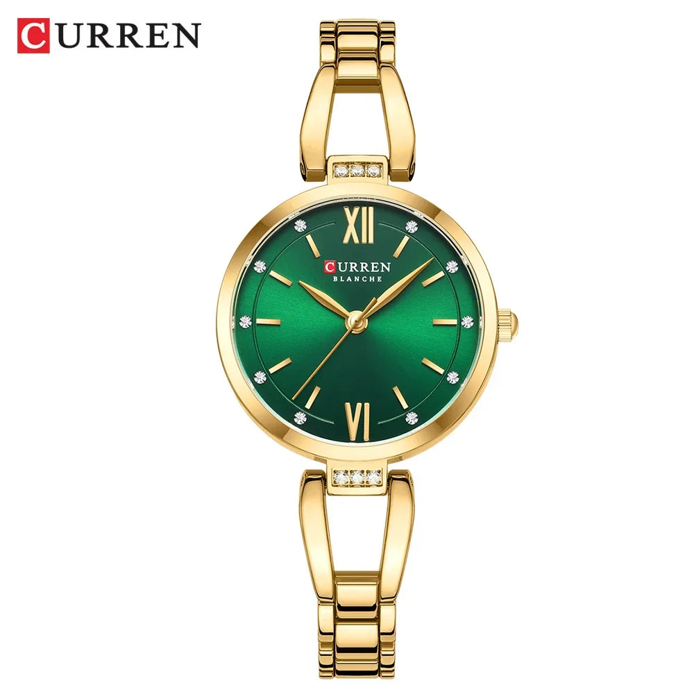 Voce perfeita no seu tempo, Relógio CURREN, elegantes, modernos, originais, de quartzo, à prova d'água, de aço inoxidável, simples, luxuoso