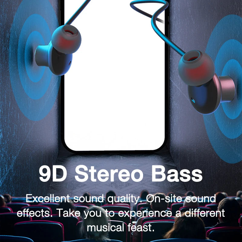 EARDECO Fone de ouvido Bluetooth sem fio com microfone, estéreo, faixa de pescoço, fone de ouvido esportivo, cartão TF, 180 horas de duração