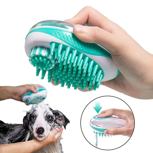 Escova de banho para cães e gatos 2 em 1, pente de massagem para spa de animais de estimação, silicone macio, chuveiro para animais de estimação, escova para limpeza de pelos de cães !!!
