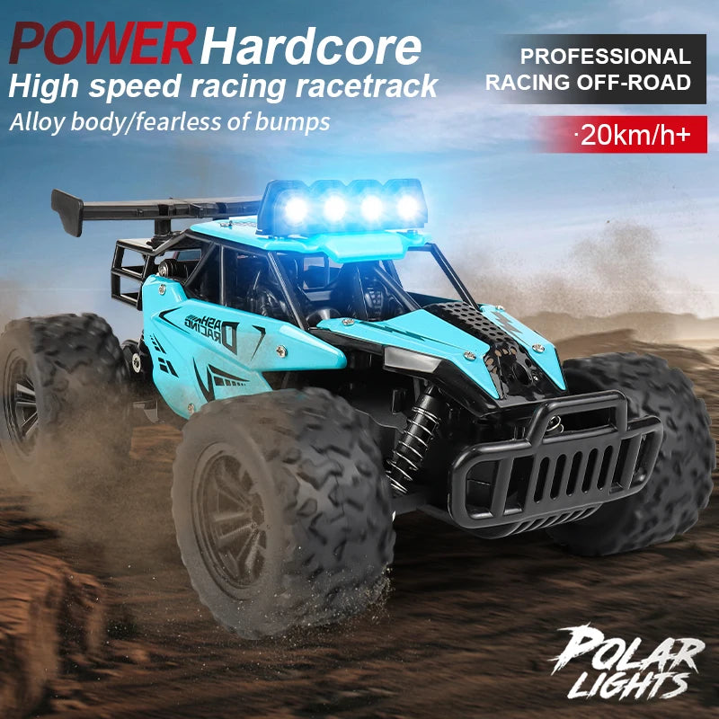 Carro de controle remoto RC Drift Racing 1:16 Veículo Off Road Liga 2.4G Rádio, de alta velocidade com luz  de LED