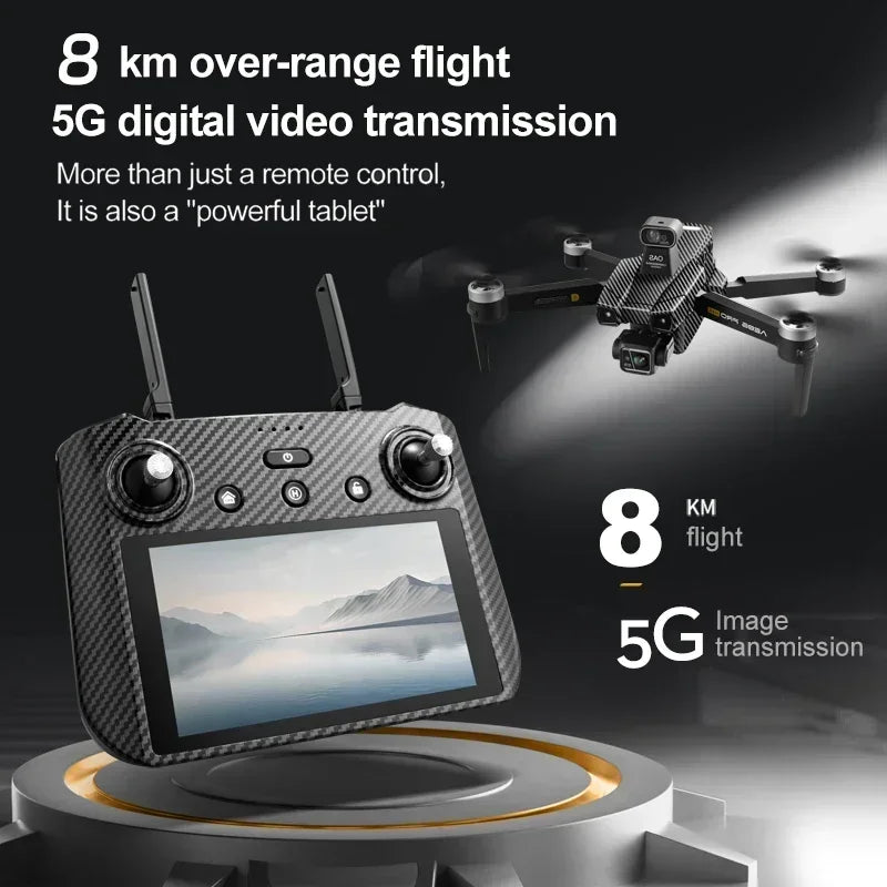 DRONE:AE86 PRO MAX  3-Axis Gimbal Aircraft 8K ESC Câmera Dupla Potência sem escova Laser 360° Desvio de obstáculos Fluxo óptico pairando