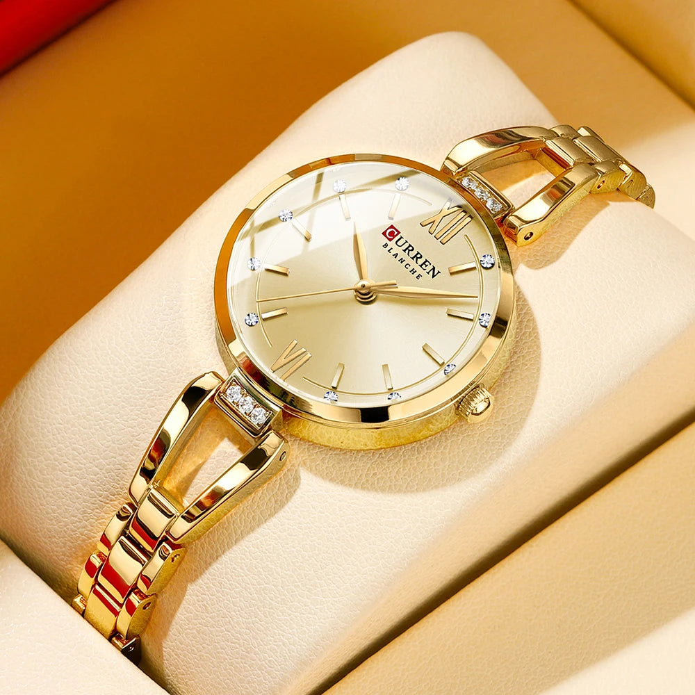 Voce perfeita no seu tempo, Relógio CURREN, elegantes, modernos, originais, de quartzo, à prova d'água, de aço inoxidável, simples, luxuoso