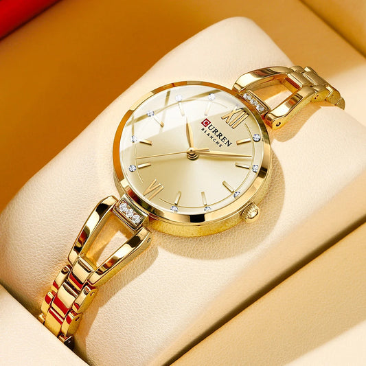 Voce perfeita no seu tempo, Relógio CURREN, elegantes, modernos, originais, de quartzo, à prova d'água, de aço inoxidável, simples, luxuoso