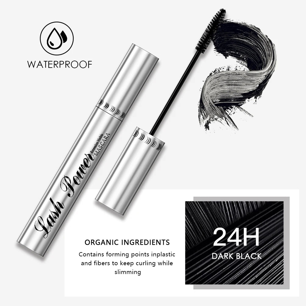 Qibest 4d preto rímel à prova dwaterproof água alongamento curling cílios  fibra de sedal volume extra 5g maquiagem