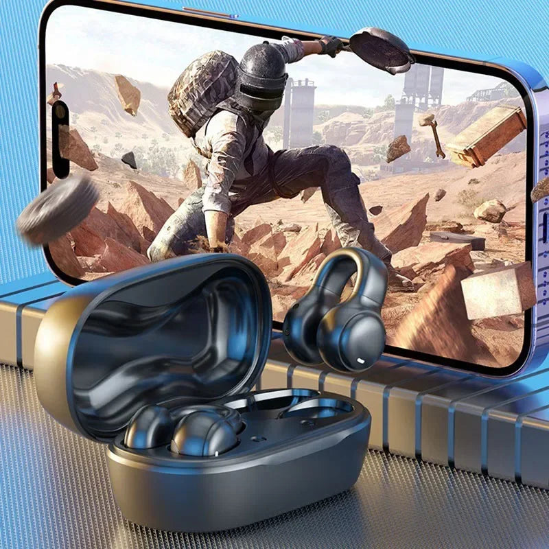 Fones de ouvido sem fio XIAOMI M47 Bluetooth com carregamento e redução de ruído, fones de ouvido de condução óssea esportivos com microfone