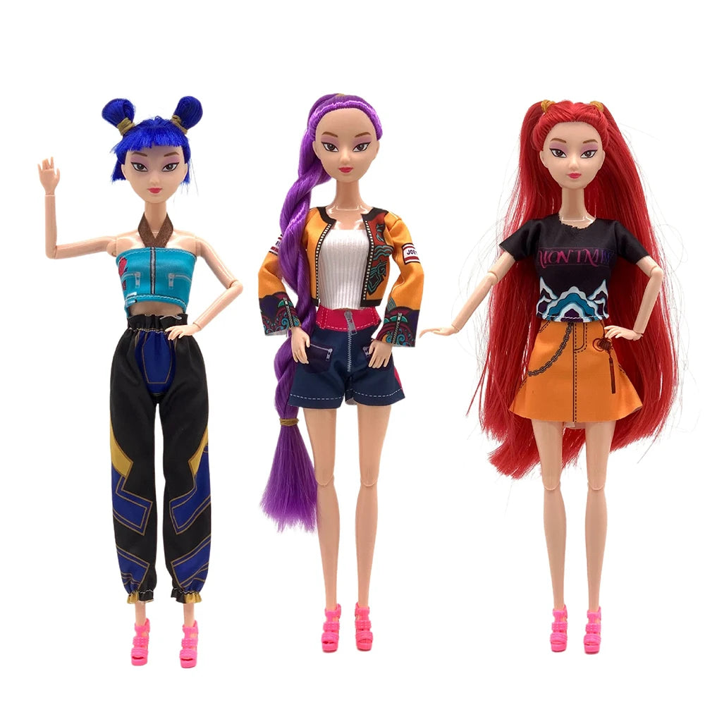 Bonecas anime em alta ,caçadoras de demônios ,Presentes  de alta qualidade do grupo Caçadores de Demônios e Caçadoras de Bruxas, com Rumi, Mira e Zoey