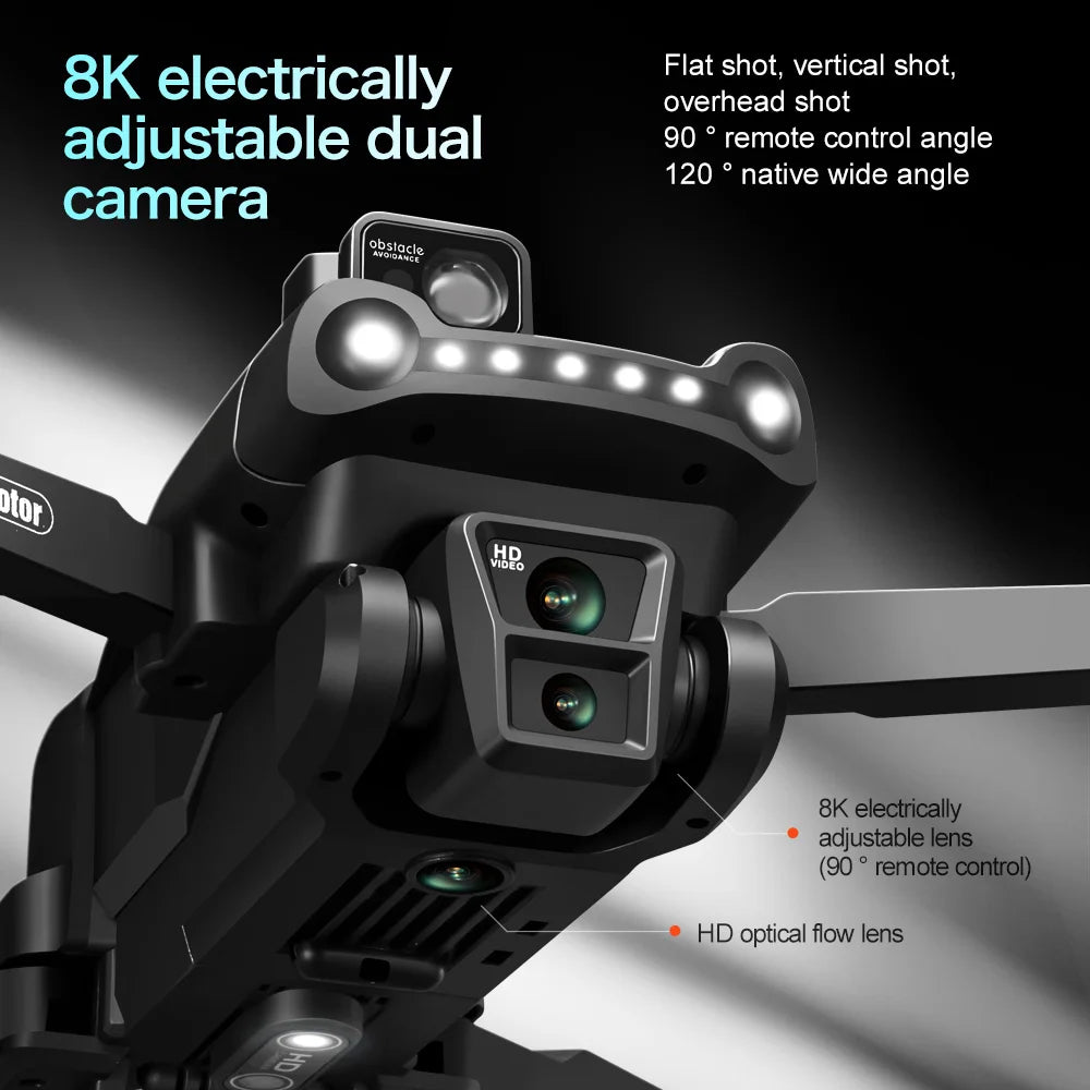 DRONE :Xiaomi V198MAX GPS Drone 8K Professional Camera Aerial FPV Brush Laser Obstacle with Large Screen Remote Control Folding Dron