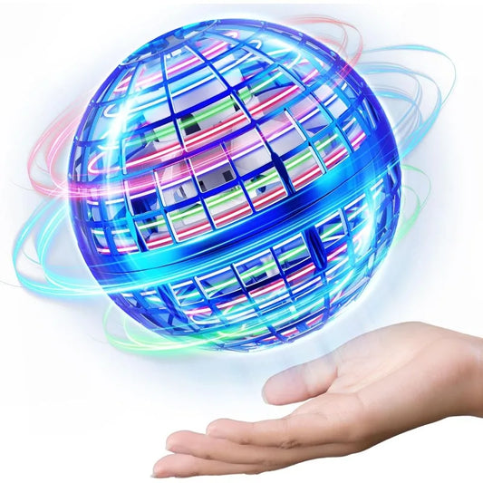 Deixe o celular e tenha um tempo de lazer com sua criança!!!! Brinquedo de bumerangue flutuante controlado por mão, bola giratória voadora em formato de esfera, drone em formato de esfera.