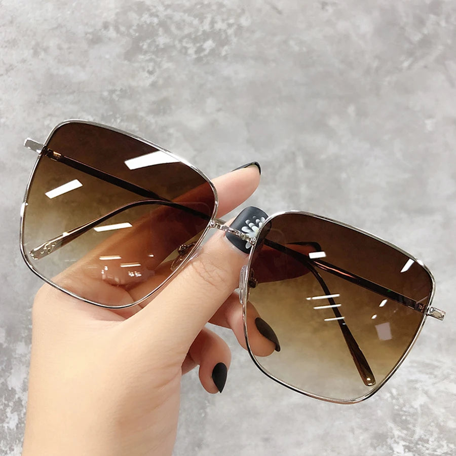 Muito charme e estilo, Óculos de Sol  de Luxo Quadrados Design de Marca - Lentes Degradê Vintage - Óculos  Unissex Retrô - Novidade 2026