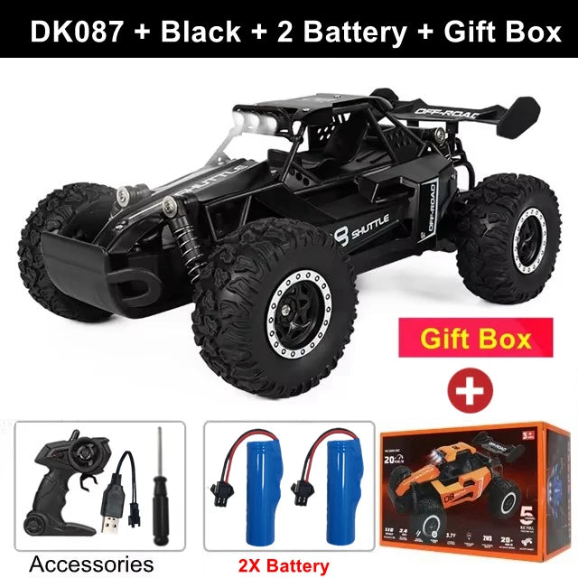 Carro de controle remoto RC Drift Racing 1:16 Veículo Off Road Liga 2.4G Rádio, de alta velocidade com luz  de LED