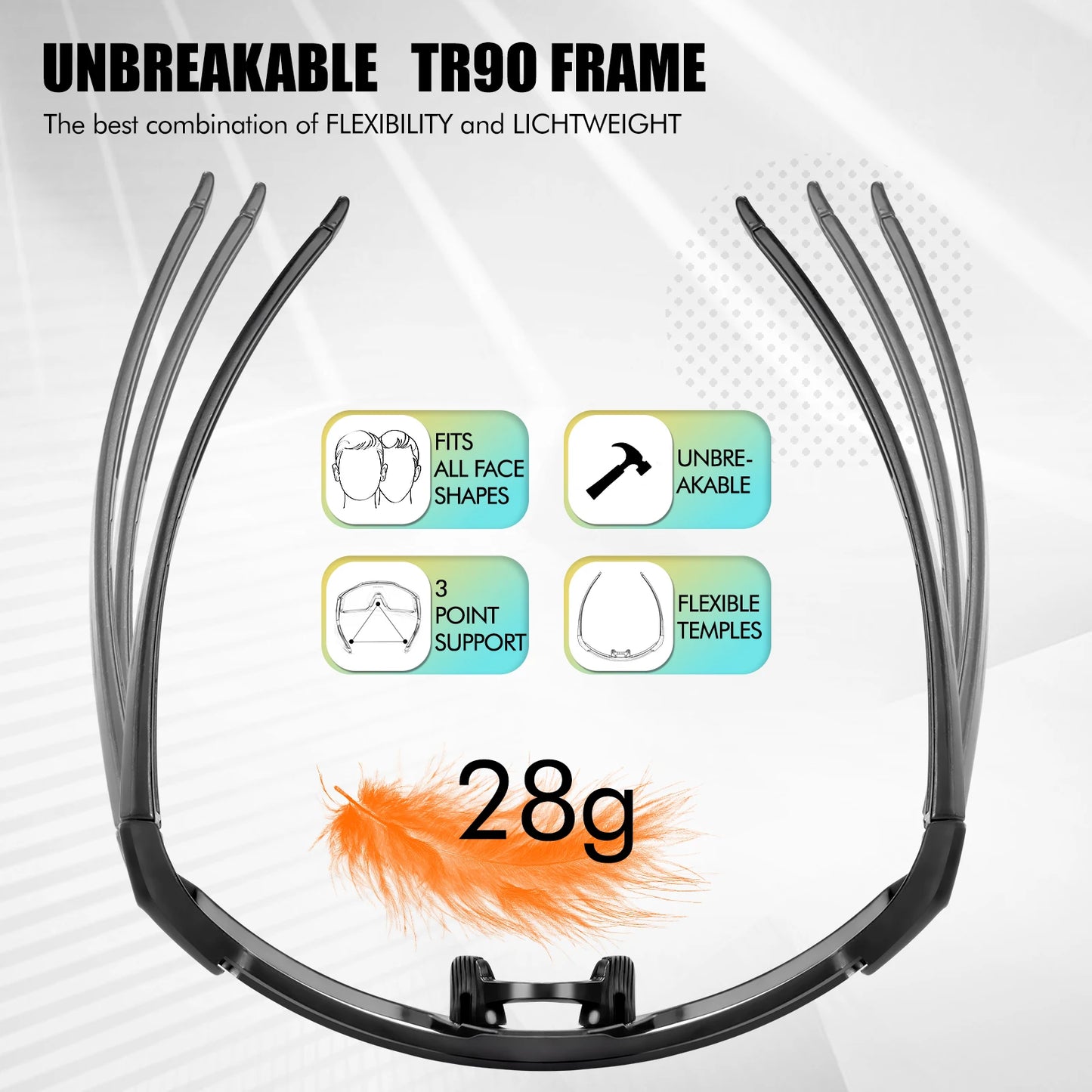Óculos de Ciclismo Outdoor cyclSCVCN, Óculos de Ciclismo MTB, Óculos Esportivos para Escalada em Montanha, Pesca etc..., Proteção UV400