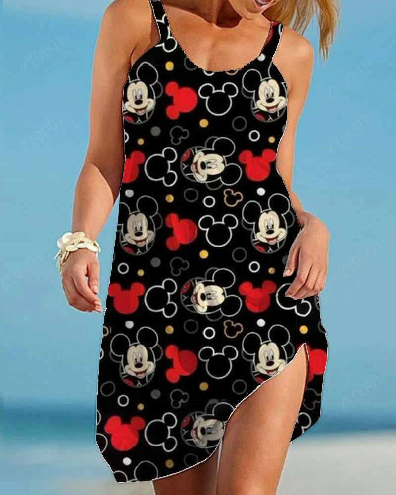 Vestidos plus size femininos anime da Disney para o verão, anime, vestidos de festa plus size 7xl 8xl 9xl, vestido elegante feminino