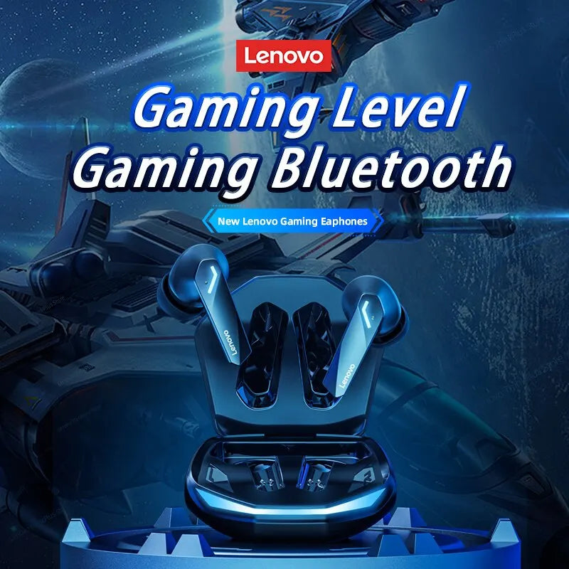 Fones de ouvido Lenovo GM2 Pro Bluetooth 5.3,  esportivos sem fio intra-auriculares para jogos, fones de ouvido de música com baixa latência e modo duplo.
