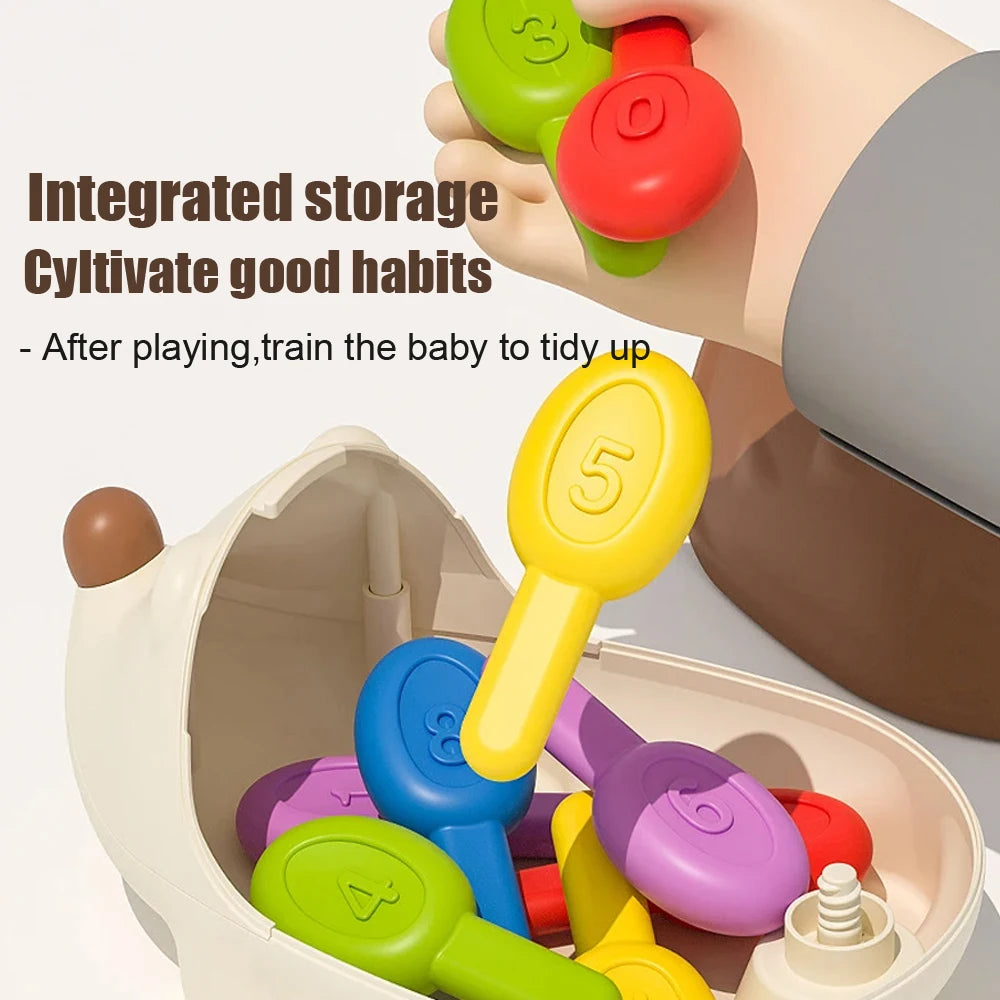 Brinquedo educativo Montessori ouriço, brinquedos de coordenação motora para crianças , aprendizado de contagem e treinamento, desenvolvimento da concentração, sensorial