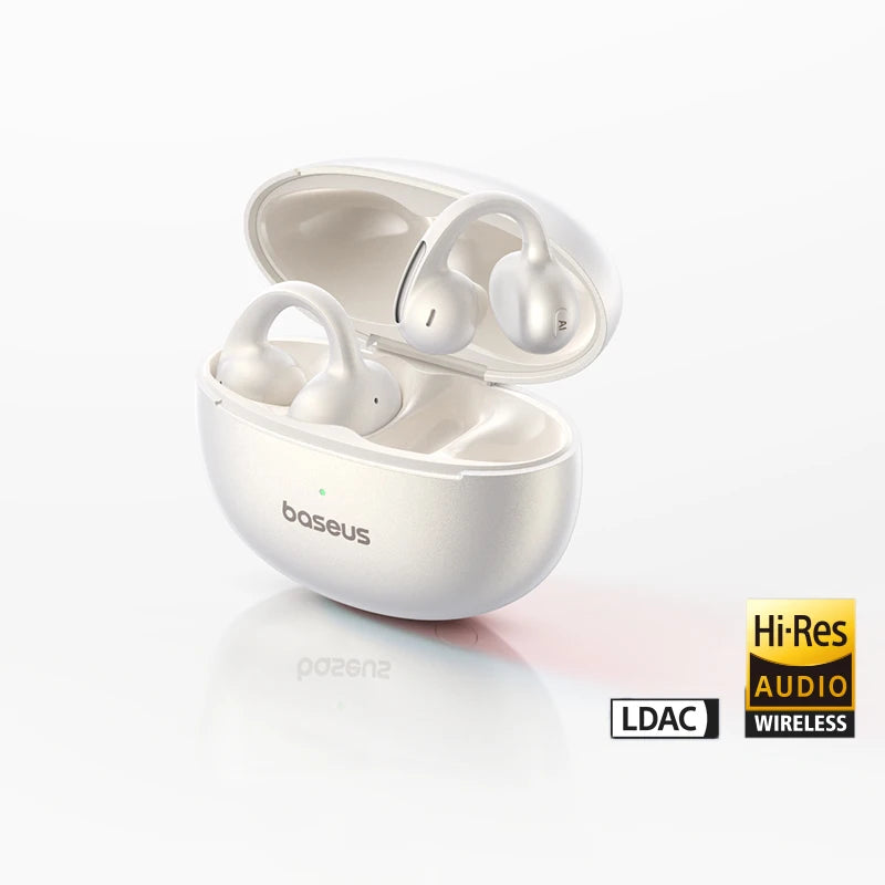 Onde o design encontra a perfeição sonora,ouça o extraordinário, experiência sonora de alto nível.  Detalhes que elevam o som.Baseus MC1 Pro Ear Bluetooth 6.0 Hi-Res Ultra Earbuds earrings 4-Mic