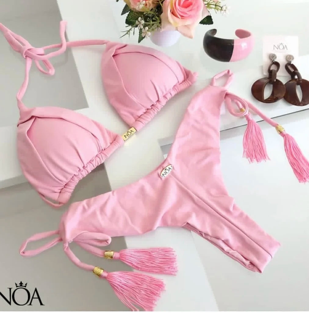Voce brilhando junto ao so  lRUOTONGSEPT Novo biquíni triangular sexy em 13 cores voce brilhando junto ao sol