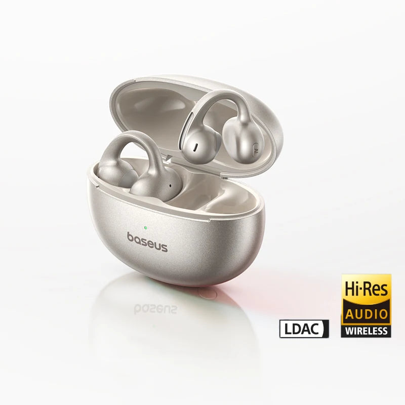 Onde o design encontra a perfeição sonora,ouça o extraordinário, experiência sonora de alto nível.  Detalhes que elevam o som.Baseus MC1 Pro Ear Bluetooth 6.0 Hi-Res Ultra Earbuds earrings 4-Mic