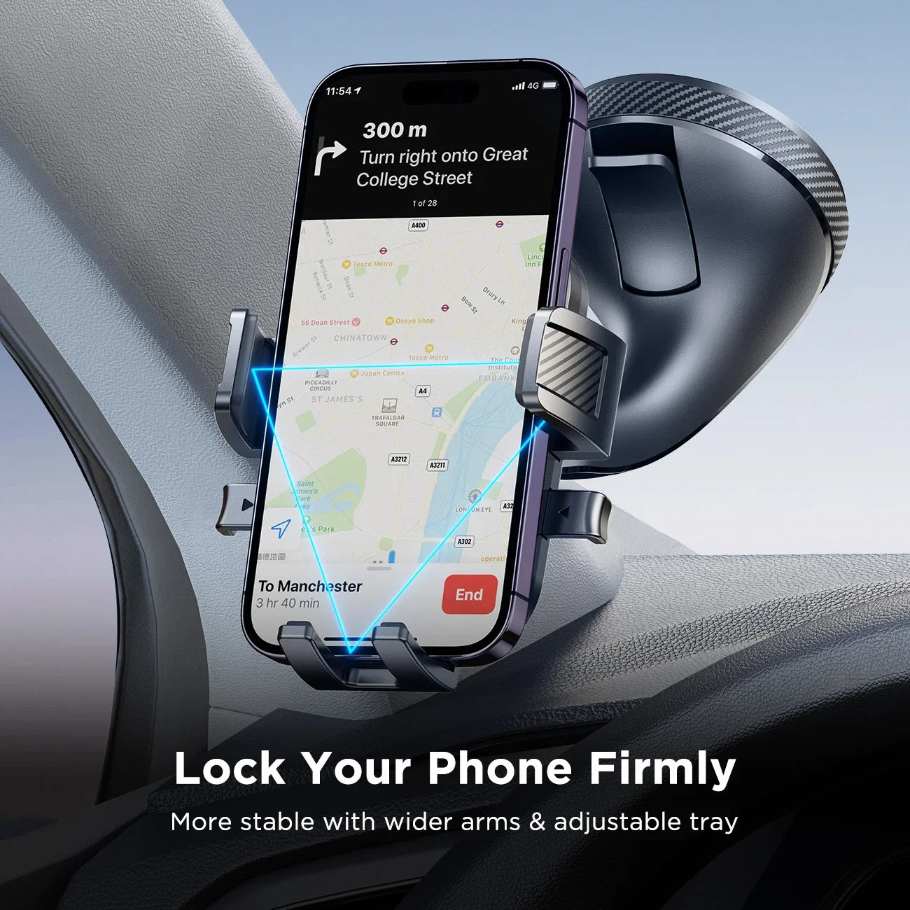 Suporte de celular para carro Joyroom com forte sucção, universal para celular, para painel/para-brisa, rotação de 360°