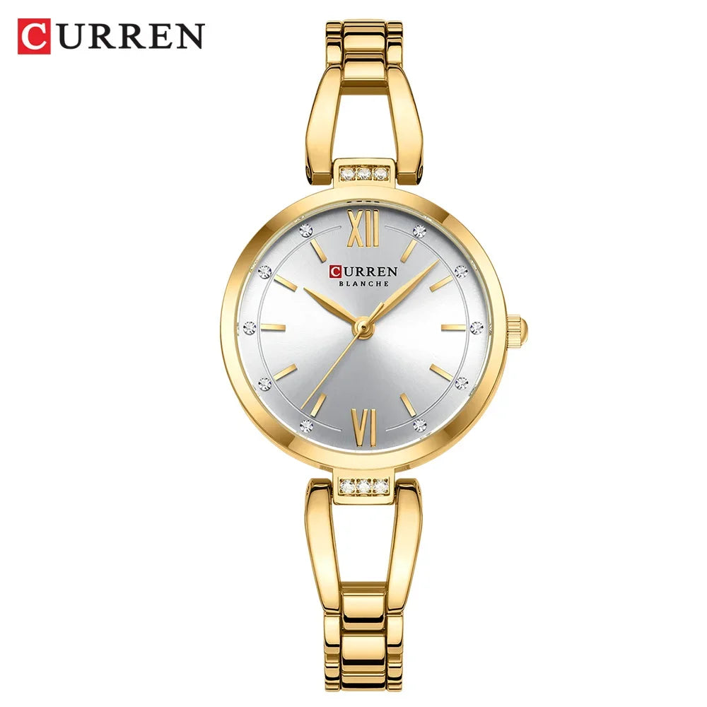 Voce perfeita no seu tempo, Relógio CURREN, elegantes, modernos, originais, de quartzo, à prova d'água, de aço inoxidável, simples, luxuoso