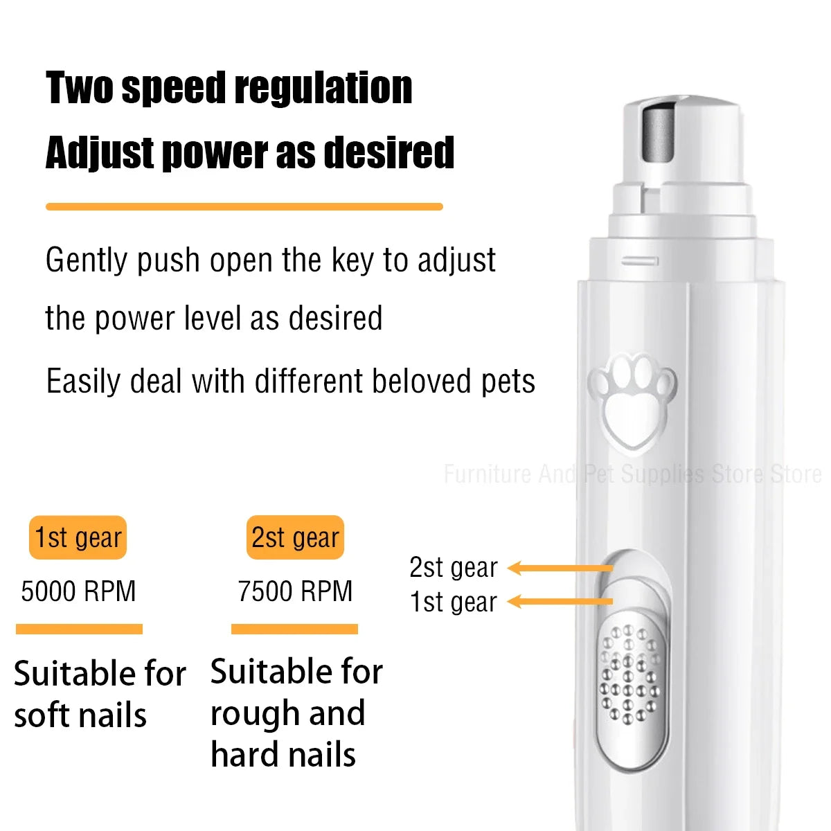 Evite que seu pet arranhe e machuque alguèm com suas unhas .Aparador de unhas elétrico para cães, recarregável via USB, indolor, com roda polidora para animais de estimação de pequeno e grande porte.