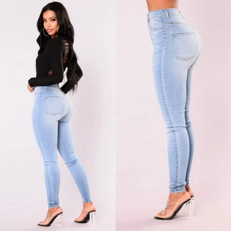 Simplesmente irresistível,Sofisticação em cada detalhe ,Calça jeans feminina , skinny, cintura alta, stretch, legging push up,modela o corpo