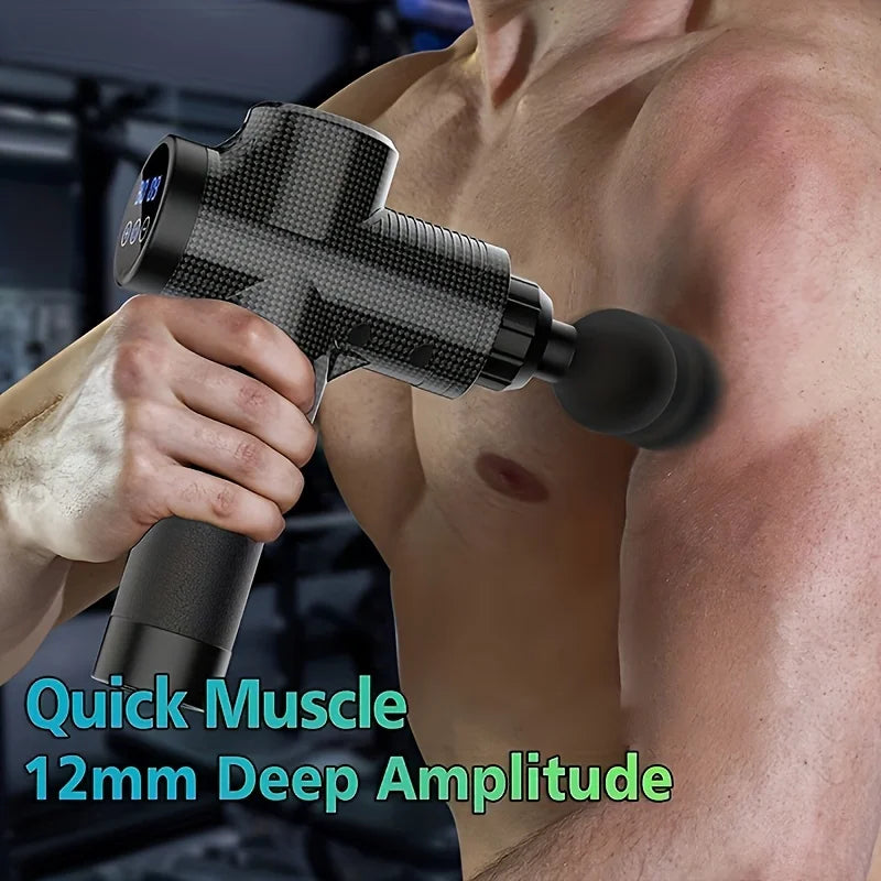 Pistola de massagem de 30 níveis, relaxamento muscular profundo, massageador todo corpo, equipamento elétrico de fitness com redução de ruído, masculino e feminino