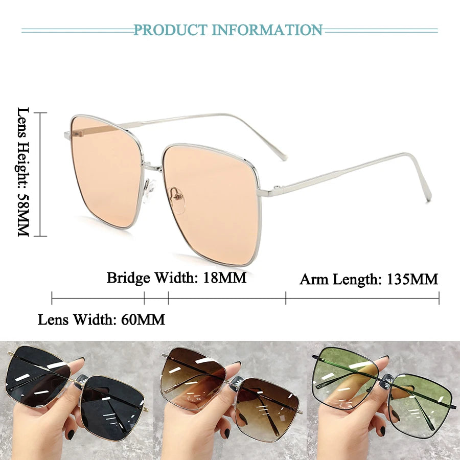 Muito charme e estilo, Óculos de Sol  de Luxo Quadrados Design de Marca - Lentes Degradê Vintage - Óculos  Unissex Retrô - Novidade 2026