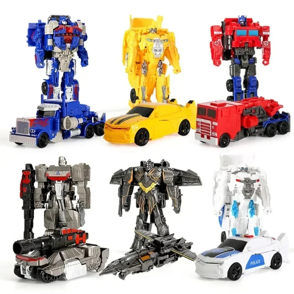 Sua crinça se sentindo em um filme ,Carro de transformação, modelo de robô de anime, brinquedo de quebra-cabeça