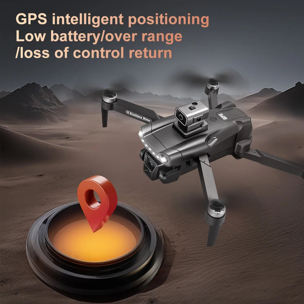 DRONE :Xiaomi V198MAX GPS Drone 8K Professional Camera Aerial FPV Brush Laser Obstacle with Large Screen Remote Control Folding Dron