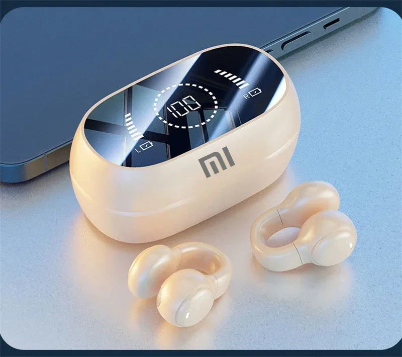 Fones de ouvido sem fio XIAOMI M47 Bluetooth com carregamento e redução de ruído, fones de ouvido de condução óssea esportivos com microfone