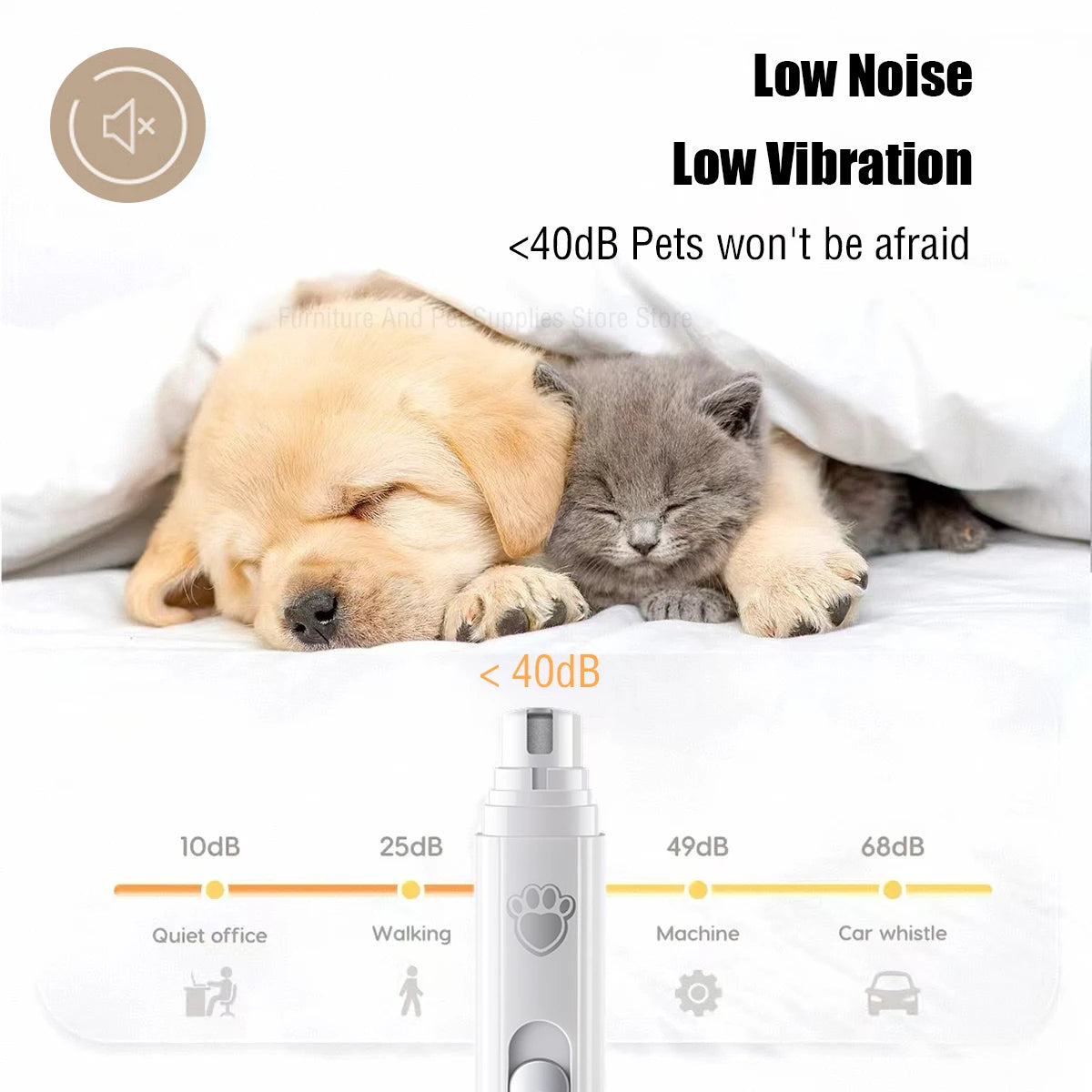 Evite que seu pet arranhe e machuque alguèm com suas unhas .Aparador de unhas elétrico para cães, recarregável via USB, indolor, com roda polidora para animais de estimação de pequeno e grande porte.