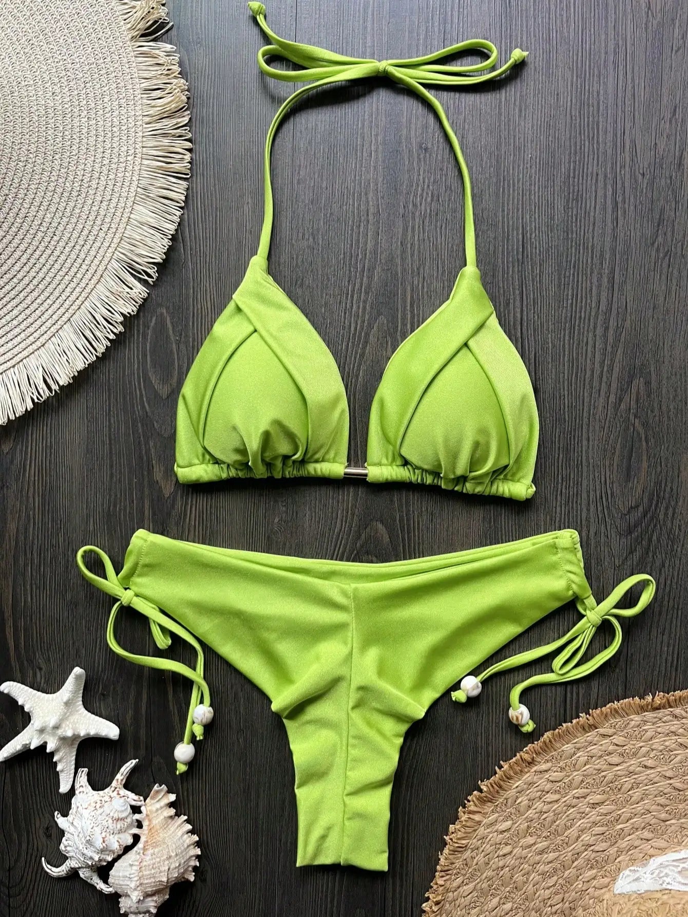 Voce brilhando junto ao so  lRUOTONGSEPT Novo biquíni triangular sexy em 13 cores voce brilhando junto ao sol