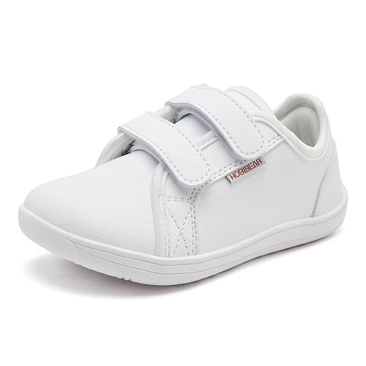 Sua criança na moda infantil HOBIBEAR Sapatos tênis  de bico largo, leves, com velcro, em couro artificial
