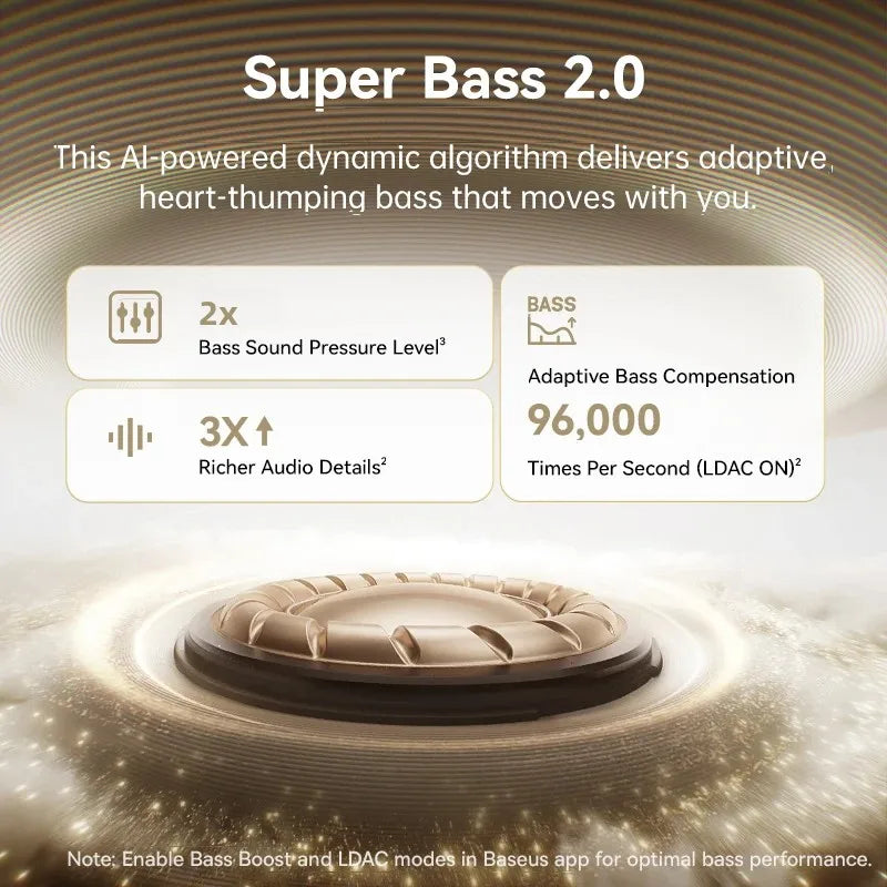 Onde o design encontra a perfeição sonora,ouça o extraordinário, experiência sonora de alto nível.  Detalhes que elevam o som.Baseus MC1 Pro Ear Bluetooth 6.0 Hi-Res Ultra Earbuds earrings 4-Mic
