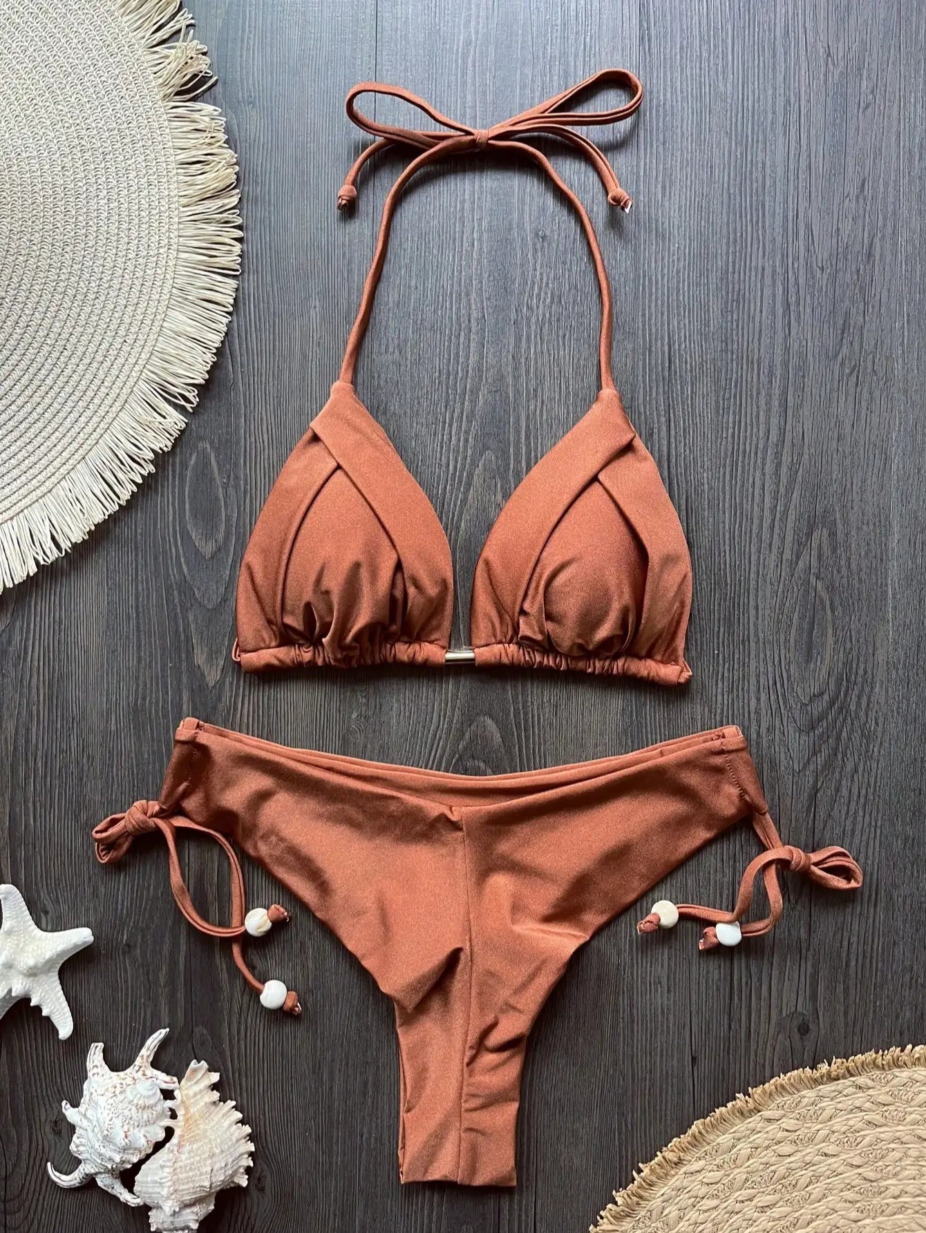 Voce brilhando junto ao so  lRUOTONGSEPT Novo biquíni triangular sexy em 13 cores voce brilhando junto ao sol