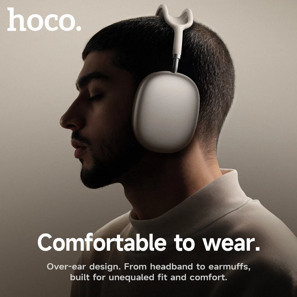 Fones de ouvido Bluetooth HOCO W65 Plus ANC com redução de ruído, sem fio, , esportivos e com botão