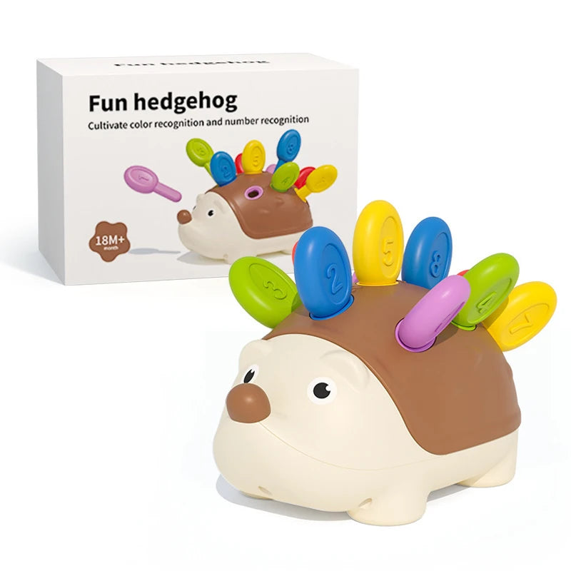 Brinquedo educativo Montessori ouriço, brinquedos de coordenação motora para crianças , aprendizado de contagem e treinamento, desenvolvimento da concentração, sensorial